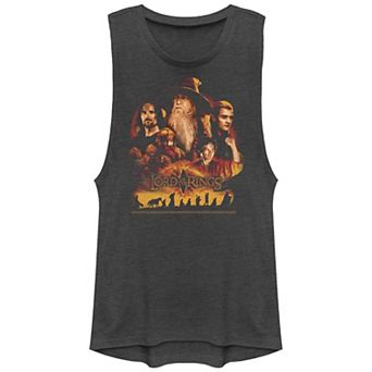 Juniors' The Lord Of The Rings Group Poster Graphic Tank Top