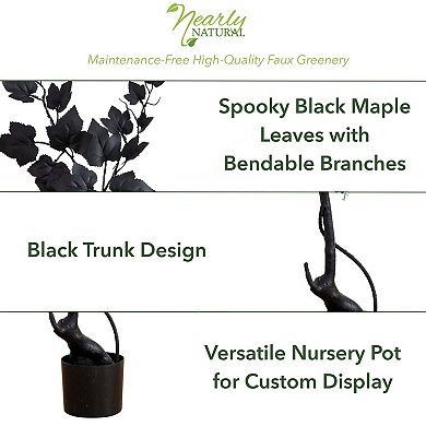 nearly natural 4-ft. Halloween Black Maple Artificial Fall Tree