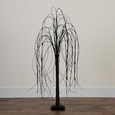 nearly natural 4-ft. Pre-Lit Halloween Black Willow Artificial Fall Tree