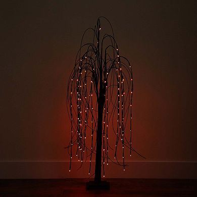 nearly natural 4-ft. Pre-Lit Halloween Black Willow Artificial Fall Tree