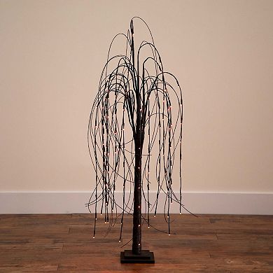 nearly natural 4-ft. Pre-Lit Halloween Black Willow Artificial Fall Tree
