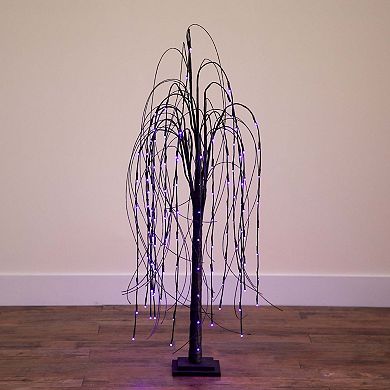 nearly natural 4-ft. Pre-Lit Halloween Black Willow Artificial Fall Tree