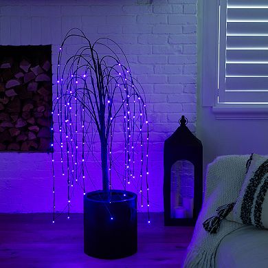 nearly natural 4-ft. Pre-Lit Halloween Black Willow Artificial Fall Tree