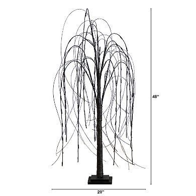 nearly natural 4-ft. Pre-Lit Halloween Black Willow Artificial Fall Tree