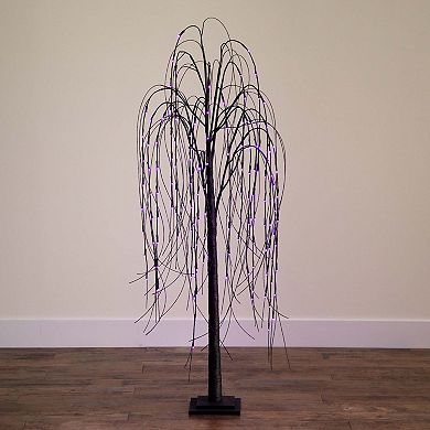 nearly natural 5-ft. Pre-Lit Halloween Black Willow Artificial Fall Tree
