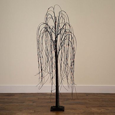 nearly natural 5-ft. Pre-Lit Halloween Black Willow Artificial Fall Tree