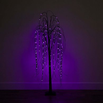 nearly natural 5-ft. Pre-Lit Halloween Black Willow Artificial Fall Tree