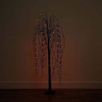 nearly natural 5-ft. Pre-Lit Halloween Black Willow Artificial Fall Tree