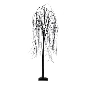 nearly natural 6-ft. Pre-Lit Halloween Black Willow Artificial Fall Tree