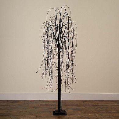 nearly natural 6-ft. Pre-Lit Halloween Black Willow Artificial Fall Tree