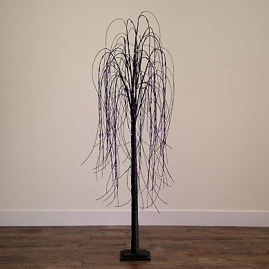 nearly natural 6-ft. Pre-Lit Halloween Black Willow Artificial Fall Tree