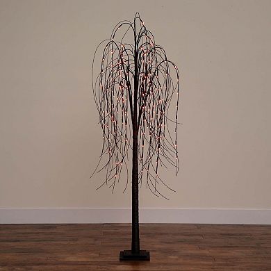 nearly natural 6-ft. Pre-Lit Halloween Black Willow Artificial Fall Tree