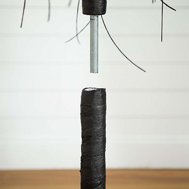 nearly natural 6-ft. Pre-Lit Halloween Black Willow Artificial Fall Tree