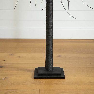 nearly natural 6-ft. Pre-Lit Halloween Black Willow Artificial Fall Tree