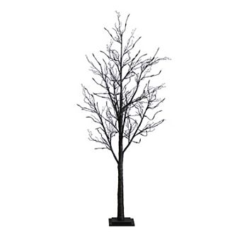 nearly natural 6-ft. Pre-Lit Halloween Black Twig Artificial Fall Tree