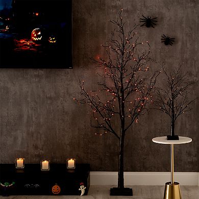 nearly natural 6-ft. Pre-Lit Halloween Black Twig Artificial Fall Tree