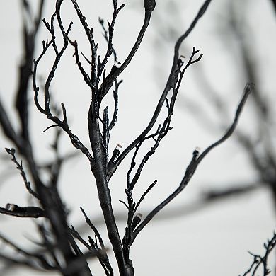nearly natural 6-ft. Pre-Lit Halloween Black Twig Artificial Fall Tree