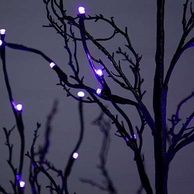 nearly natural 6-ft. Pre-Lit Halloween Black Twig Artificial Fall Tree