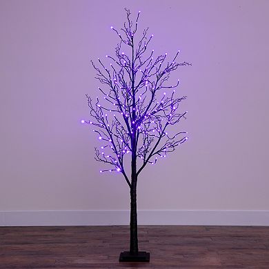 nearly natural 6-ft. Pre-Lit Halloween Black Twig Artificial Fall Tree