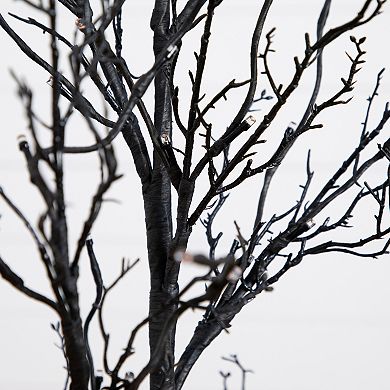 nearly natural 4-ft. Pre-Lit Halloween Deluxe Black Twig Artificial Fall Tree