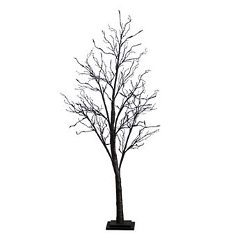 nearly natural 5-ft. Pre-Lit Halloween Deluxe Black Twig Artificial Fall Tree