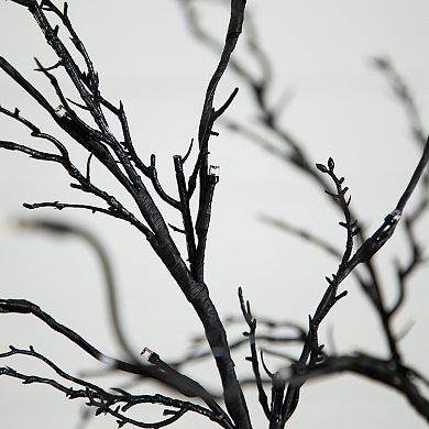 nearly natural 5-ft. Pre-Lit Halloween Deluxe Black Twig Artificial Fall Tree