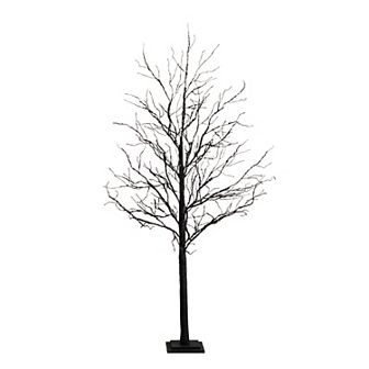 nearly natural 6-ft. Pre-Lit Halloween Deluxe Black Twig Artificial Fall Tree