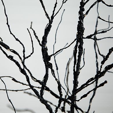 nearly natural 6-ft. Pre-Lit Halloween Deluxe Black Twig Artificial Fall Tree