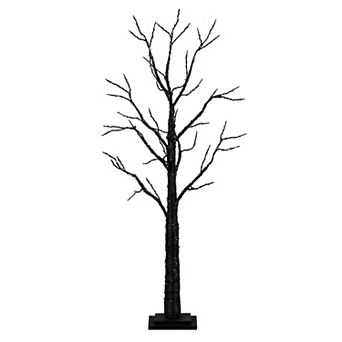 nearly natural 4-ft. Pre-Lit Halloween Black Twig Artificial Fall Tree