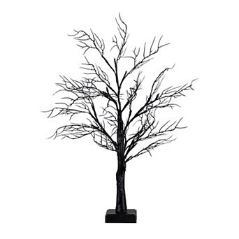 nearly natural 2-ft. Pre-Lit Halloween Deluxe Black Twig Artificial Fall Tree