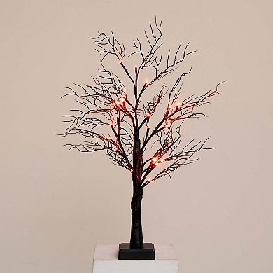 nearly natural 2-ft. Pre-Lit Halloween Deluxe Black Twig Artificial Fall Tree