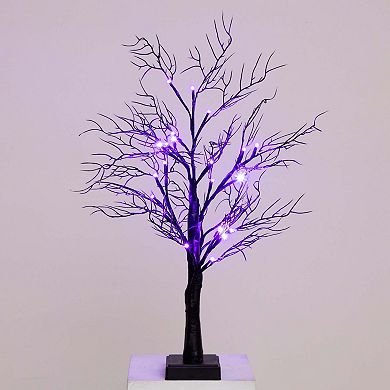 nearly natural 2-ft. Pre-Lit Halloween Deluxe Black Twig Artificial Fall Tree