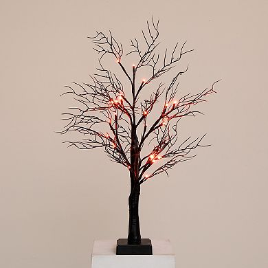 nearly natural 2-ft. Pre-Lit Halloween Deluxe Black Twig Artificial Fall Tree