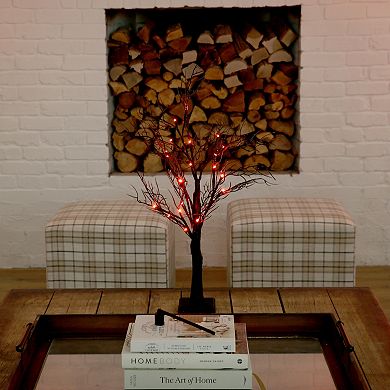 nearly natural 2-ft. Pre-Lit Halloween Deluxe Black Twig Artificial Fall Tree