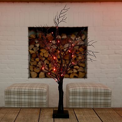 nearly natural 2-ft. Pre-Lit Halloween Deluxe Black Twig Artificial Fall Tree