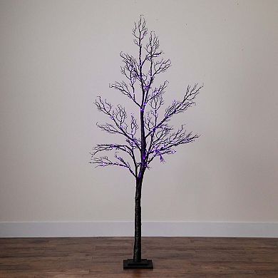 nearly natural 6-ft. Pre-Lit Halloween Minimalist Twig Artificial Fall Tree