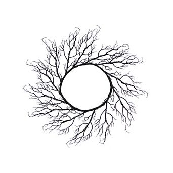 nearly natural 23 in Pre-Lit Halloween Black Fall Wreath