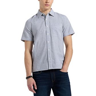 Men's Buffalo Jeans Woven Short Sleeve Button Down Shirt
