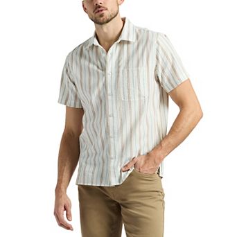 Men's Buffalo Jeans Woven Short Sleeve Button Down Shirt