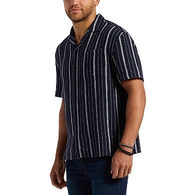 Men's Buffalo Jeans Textured Woven Button Down Shirt