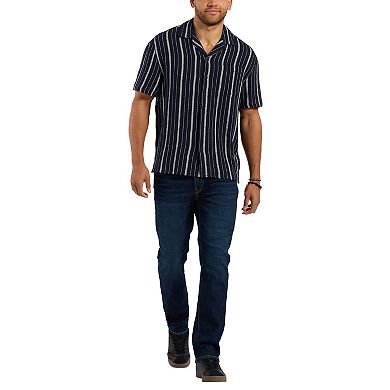 Men's Buffalo Jeans Textured Woven Button Down Shirt