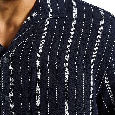 Men's Buffalo Jeans Textured Woven Button Down Shirt