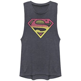 Juniors' DC Comics Superman Gradient Logo Graphic Tank Top