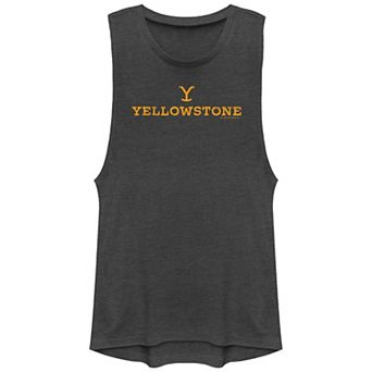 Juniors' Yellowstone Logo Graphic Tank Top