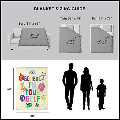 Disney / Pixar's Inside Out 2 "Believe In Yourself" Silk Touch Throw Blanket