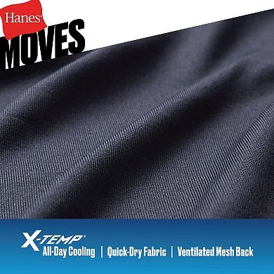 Men's Hanes Moves Ultimate 4+1 Bonus Pack Anti-Chafe 8" Long Leg Boxer Briefs with X-Temp