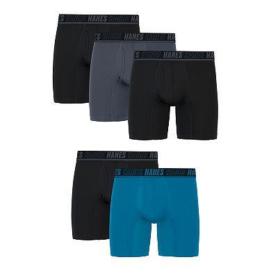 Men's Hanes® 4+1 Bonus Pack Moves Ultimate X Temp Anti Chafe Boxer Brief Underwear