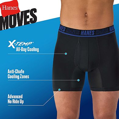 Men's Hanes® 4+1 Bonus Pack Moves Ultimate X Temp Anti Chafe Boxer Brief Underwear
