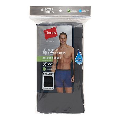 Men's Hanes® Ultimate 4-Pack Comfort Sport Performance Stretch Boxer Brief Underwear