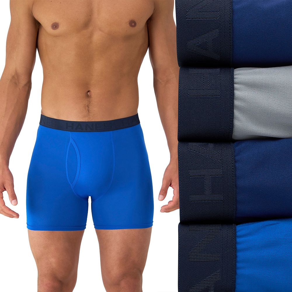 Men's Hanes® Ultimate 4-Pack Comfort Sport Performance Stretch Boxer ...
